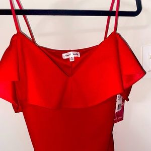 Red off-shoulder dress NWT